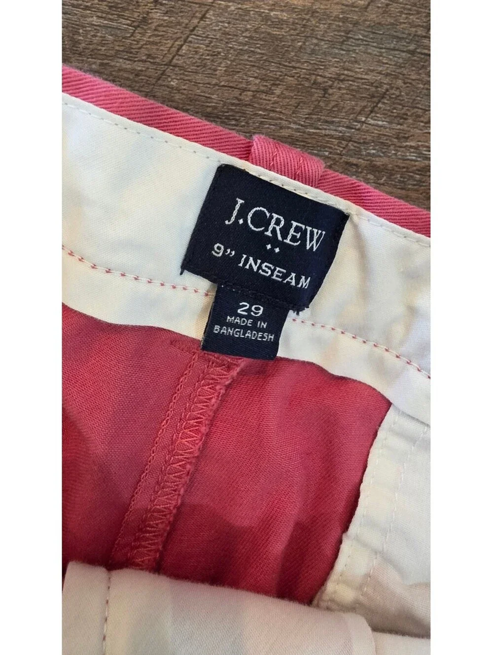J.Crew Coral Red Chino Shorts 29 Waist 9